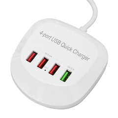 4 portu USB lādētāja stacija 36 W QC3.0 ātrais lādētājs mobilajam tālrunim planšetdatoram 110?240VUK spraudnis cena un informācija | Austiņas | 220.lv