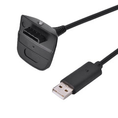 Для беспроводного геймпада Microsoft Xbox 360 USB-кабель для быстрой зарядки (черный) цена и информация | Аксессуары для компьютерных игр | 220.lv