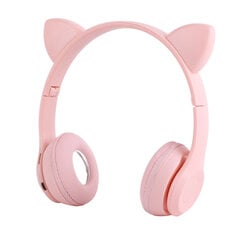 Bezvadu austiņas Cute Cat Shape HiFi Skaņas Kvalitāte Gaismas Stereo Bluetooth Austiņas Mājas Skolas Birojam Rozā cena un informācija | Austiņas | 220.lv