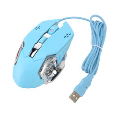 Vadu spēļu pele USB optiskā datora pele ar RGB fona apgaismojumu 4 regulējams DPI līdz 3600 klēpjdatora klusā pele operētājsistēmai Windows 7 8 10 XP Blue cena un informācija | Gaming aksesuāri | 220.lv