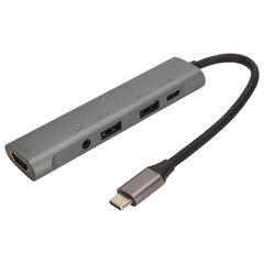 USB C centrmezgls 4K HD multivides interfeisa izeja PD ātrās uzlādes tips C līdz 3,5 mm skaņai 5 in 1 vairāku portu adapteris cena un informācija | Gaming aksesuāri | 220.lv