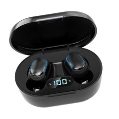 BT Earbuds Daudzfunkciju Stilīgas Mini HiFi Stereo Skaņas Bezvadu sporta austiņas ar Jaudas LED displeju melns cena un informācija | Austiņas | 220.lv