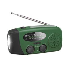 Pārnēsājams avārijas laikapstākļu radio 1000mah saules rokas rokas kloķa avārijas radio ar LED lukturīti SOS trauksmes rokas kloķa radio āra avārijas gadījumiem cena un informācija | Austiņas | 220.lv