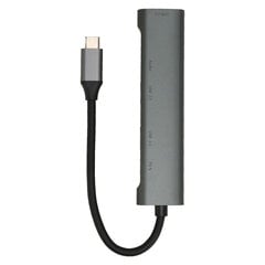 USB C centrmezgls 5 vienā C tipa līdz 3,5 mm centrmezgls USB centrmezgla vairāku portu adapteris mājas biroja izklaidei, biznesa ceļojumiem cena un informācija | Gaming aksesuāri | 220.lv