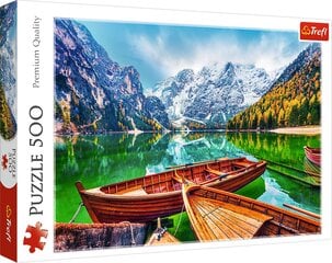 Puzzle 500 Braies ezers Itālijā Trefl Premium Quality cena un informācija | Puzles, 3D puzles | 220.lv