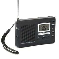 Портативный мини-радиоприемник FM/MW/SW с цифровым будильником FM-радиоприемник черного цвета цена и информация | Наушники | 220.lv