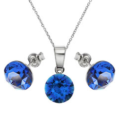 Серебряный комплект "Классика (Capri Blue)" с кристаллами Swarovski™ DS00S432 цена и информация | Наборы украшений | 220.lv