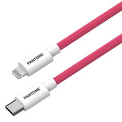 PANTONE MFi kabelis Lightning - USB-C 1,5 m PT-CTL002-5 Rozā 184C cena un informācija | Kabeļi un vadi | 220.lv