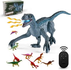 Игрушка-динозавр с дистанционным управлением Hanmun Velociraptor цена и информация | Игрушки для мальчиков | 220.lv