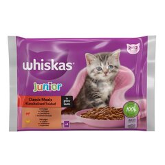 Whiskas Junior kaķēniem, gaļas komplekts, 4 x 85 g x 13 gab. cena un informācija | Konservi kaķiem | 220.lv