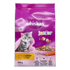 Whiskas Junior kaķiem, ar vistu, 300 g x 7 gab. cena un informācija | Sausā barība kaķiem | 220.lv