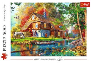 Puzzle 500 Hut by the River Trefl Premium Quality цена и информация | Пазлы | 220.lv