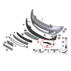 Automašīnas priekšējā bufera dubļusargs Šļakatu dubļu aizsargs Mini Cooper R60 R61 2010-2016 51119802643 51119802644 cena un informācija | Auto piederumi | 220.lv