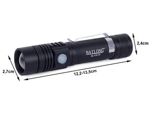 Bailong® 518 taktiskais lukturītis ar Cree XM-L T6 LED cena un informācija | Lukturi | 220.lv