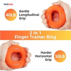 Силиконовый тренажер для рук - Spander THOMS Strengthener 78 мм. 50-60 Lbs цена и информация | Эспандеры | 220.lv