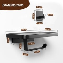 SRIIANO Tualetes papīra turētājs un 2 āķi cena un informācija | Vannas istabas aksesuāri | 220.lv