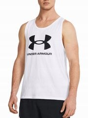 Мужская футболка без рукавов UNDER ARMOUR 1382883-100 белая для лета M цена и информация | Мужские футболки | 220.lv