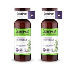 Stiprinošs kondicionieris vājiem matiem Dr.Konopka's, 2 x 500 ml цена и информация | Бальзамы, кондиционеры | 220.lv