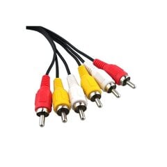 3RCA - 3RCA kabelis/vads - tulpes 1.5m cena un informācija | Kabeļi un vadi | 220.lv