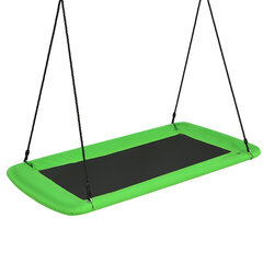 Costway Tree Swing Nest šūpoles, 100–180 cm regulējamas virves iekštelpu un āra koku šūpoles, zaļas cena un informācija | Dārza šūpoles | 220.lv