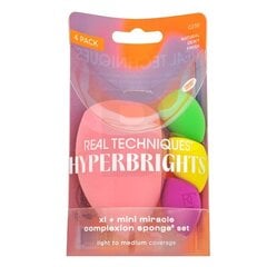 Real Techniques Hyperbrights XL + Mini Miracle Complexion sūkļa komplekts cena un informācija | Kosmētikas otas, sūkļi | 220.lv