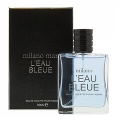 Tualetes ūdens Milano L'Eau Bleue EDT vīriešiem, 50 ml cena un informācija | Vīriešu smaržas | 220.lv