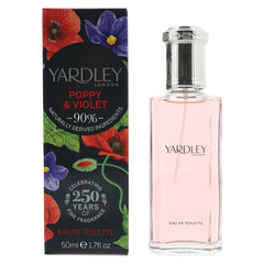 Tualetes ūdens Yardley poppy violet EDT sievietēm, 50ml cena un informācija | Sieviešu smaržas | 220.lv