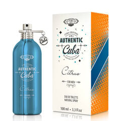 Tualetes ūdens vīriešiem Cuba Authentic Citrus EDT, 100 ml cena un informācija | Sieviešu smaržas | 220.lv