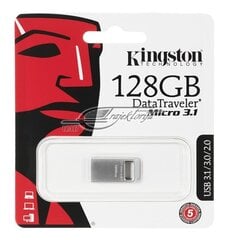 Kingston DataTraveler USB 3.1 128GB cena un informācija | USB Atmiņas kartes | 220.lv