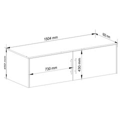 Skapja antresols Akord S150 baltas/brūns cena un informācija | Skapji | 220.lv