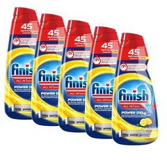 Finish All In One gēls Lemon, 900ml x 5gab. cena un informācija | Trauku mazgāšanas līdzekļi | 220.lv