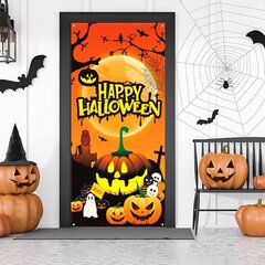 Halloween Door Banner Dzimšanas dienas partijas Background Decoration Front Door Banner cena un informācija | Kapu sveces | 220.lv