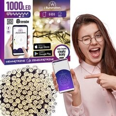 Smart 1000 LED vītne, silti balta cena un informācija | Ziemassvētku lampiņas, LED virtenes | 220.lv