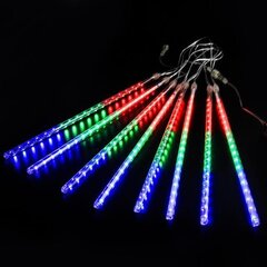 Led meteori, 50cm, 8gab, daudzkrāsaini cena un informācija | Ziemassvētku lampiņas, LED virtenes | 220.lv