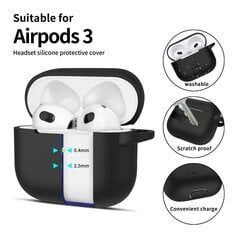 TECH-PROTECT SILIKONA ĀĶIS APPLE AIRPODS 3 MELNS cena un informācija | TV kronšteini | 220.lv