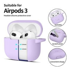 TECH-PROTECT SILIKONA ĀĶIS APPLE AIRPODS 3 LAVANDA cena un informācija | TV kronšteini | 220.lv