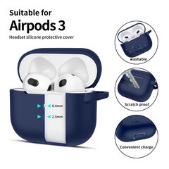 TECH-PROTECT SILIKONA ĀĶIS APPLE AIRPODS 3 TUMŠI ZILS cena un informācija | TV kronšteini | 220.lv