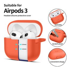 TECH-PROTECT SILIKONA ĀĶIS APPLE AIRPODS 3 NEONA ORANŽĀ KRĀSĀ cena un informācija | TV kronšteini | 220.lv