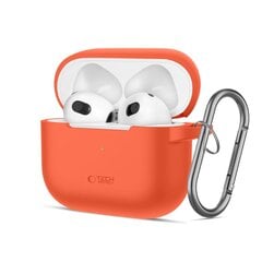 TECH-PROTECT SILIKONA ĀĶIS APPLE AIRPODS 3 NEONA ORANŽĀ KRĀSĀ cena un informācija | TV kronšteini | 220.lv