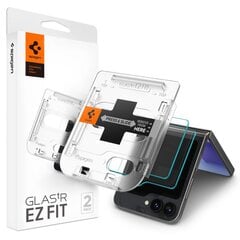 SPIGEN GLAS.TR "EZ FIT" RŪDĪTS STIKLS 2 GABALI GALXY Z FLIP 6 CAURSPĪDĪGS cena un informācija | Viedpulksteņu un viedo aproču aksesuāri | 220.lv