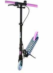 Skrejritenis Raven Pastelle Black/Pink 145mm ar rokas bremzi un priekšējo amortizatoru + zvaniņu cena un informācija | Skrejriteņi | 220.lv