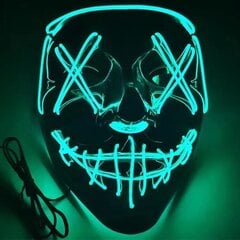 Gaismas maska LED partija Halloween Luminous Mask цена и информация | Карнавальные костюмы | 220.lv