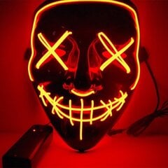 Gaismas maska LED partija Halloween Luminous Mask цена и информация | Карнавальные костюмы | 220.lv