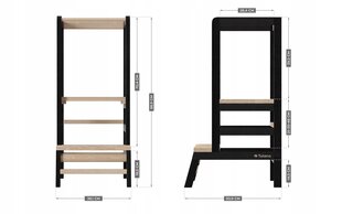 Кухонный помощник Tulano, чёрный цена и информация | Детские столы и стулья | 220.lv