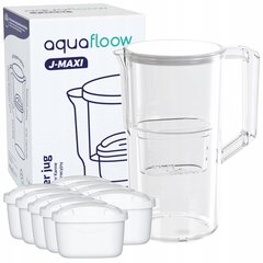 Aquafloow J-Maxi 2,5 l balta filtra krūze krāna ūdenim + 10x filtrs cena un informācija | Ūdens filtri | 220.lv