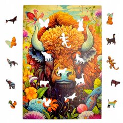 Puzle Bison Mruu&amp;Pruu 20 x 28 cm 160 gabaliņi Koka puzle cena un informācija | Puzles, 3D puzles | 220.lv