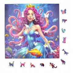 Puzzle Woman Mruu&amp;Pruu tentacles 25 x 25 cm 150 gabaliņu koka puzle cena un informācija | Puzles, 3D puzles | 220.lv