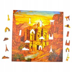 Puzzle Petra Jordānijā Mruu&amp;Pruu 25 x 25 cm 150 el. Koka puzle cena un informācija | Puzles, 3D puzles | 220.lv