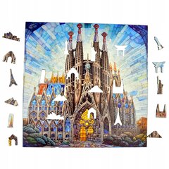 Puzzle Sagrada Familia Mruu&amp;Pruu 25 x 25 cm 150 el. Koka puzle cena un informācija | Puzles, 3D puzles | 220.lv