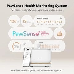 Viedā automātiskā laistīšanas kanna, ūdens strūklaka 2,5l Petlibro Dockstream PLWF105 balts cena un informācija | Bļodas, kastes pārtikas | 220.lv